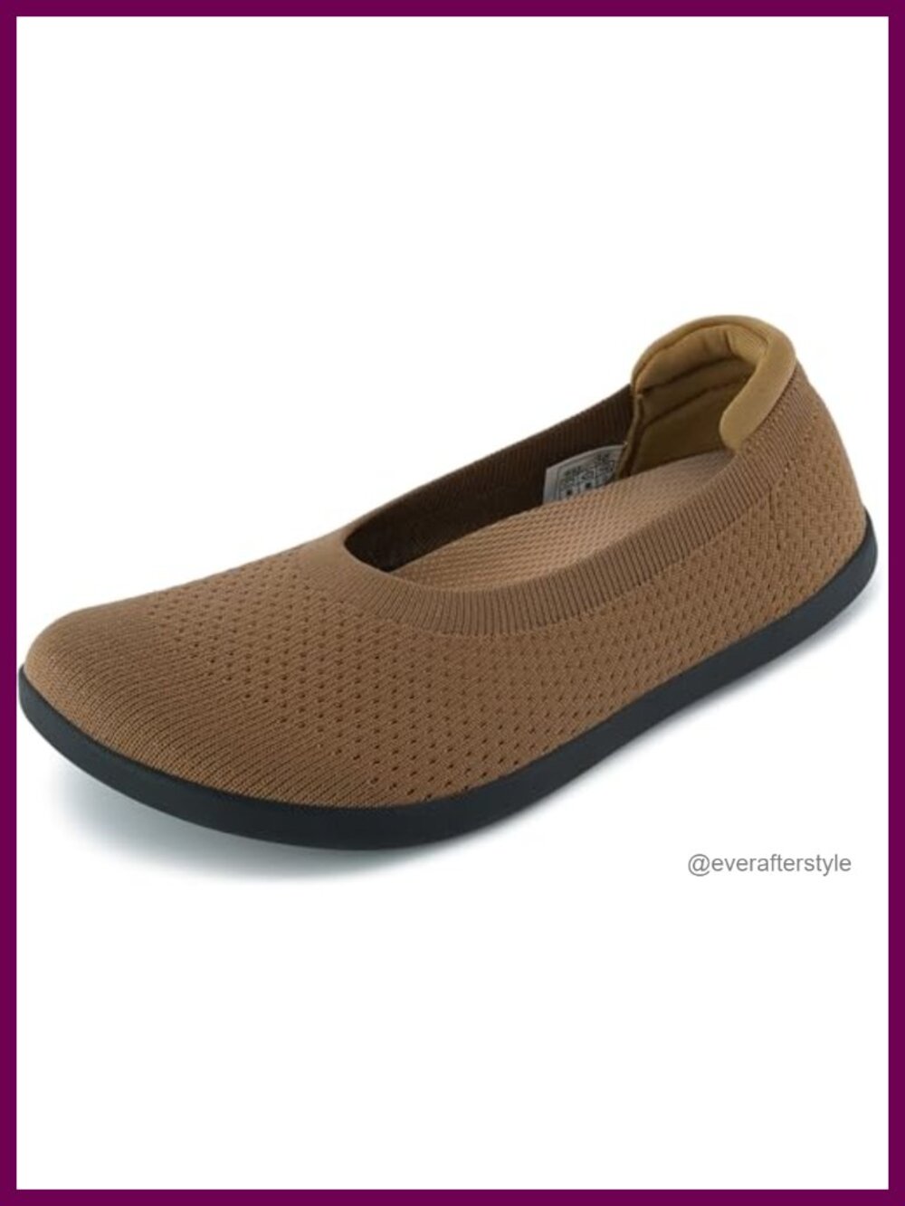 Wide Toe Box Barefoot Ballet Flats Knit Zero Drop Slip On